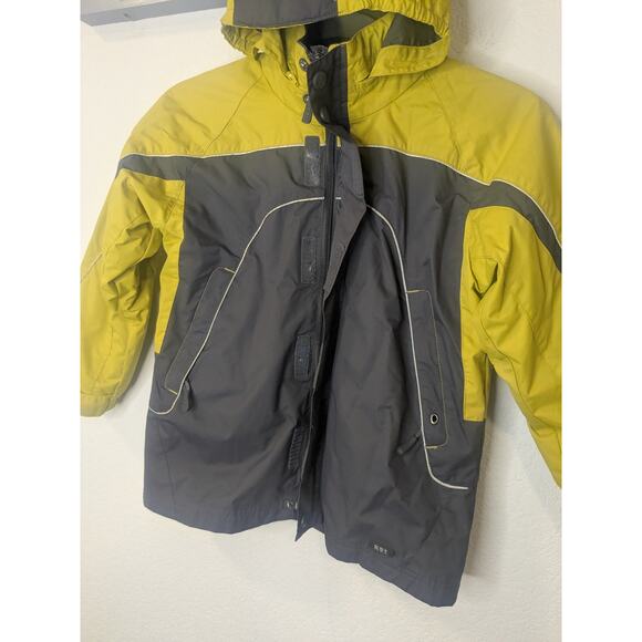REI Boys 3-In-1 Jacket With Removable Zip Out Fleece Liner Size XS 6/7 Yellow - Picture 9 of 13